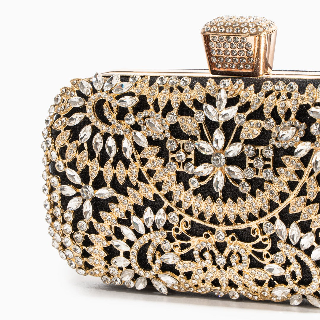Pochette de soirée en cristal fleur éblouissante