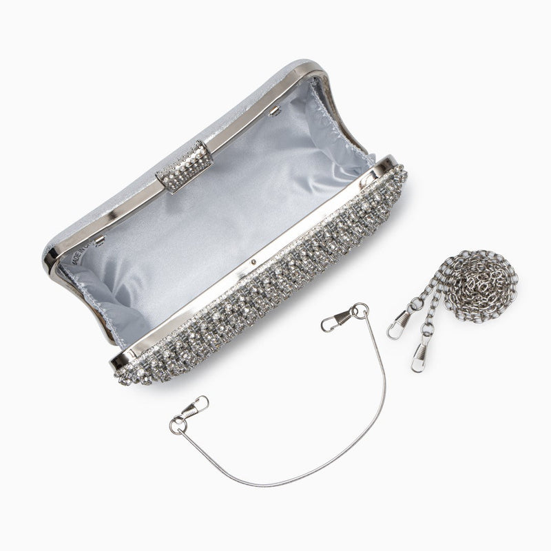 Glitter Clutch Bag – Elegant Evening Bag with Detachable Chain Strap for Weddings and Parties