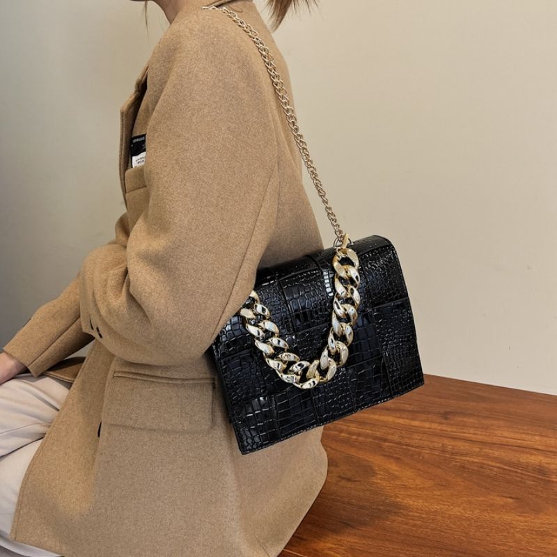 Elegante Krokodillenleren Crossbody Tas - Luxe en Functioneel