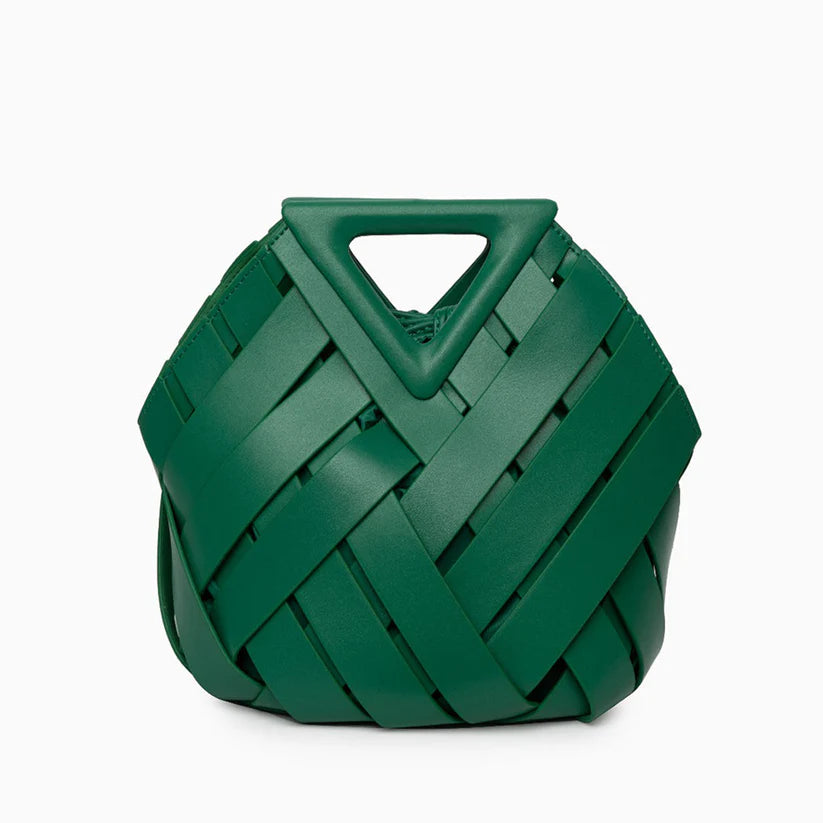 Borsa a mano in pelle intrecciata chic per look casual e formali