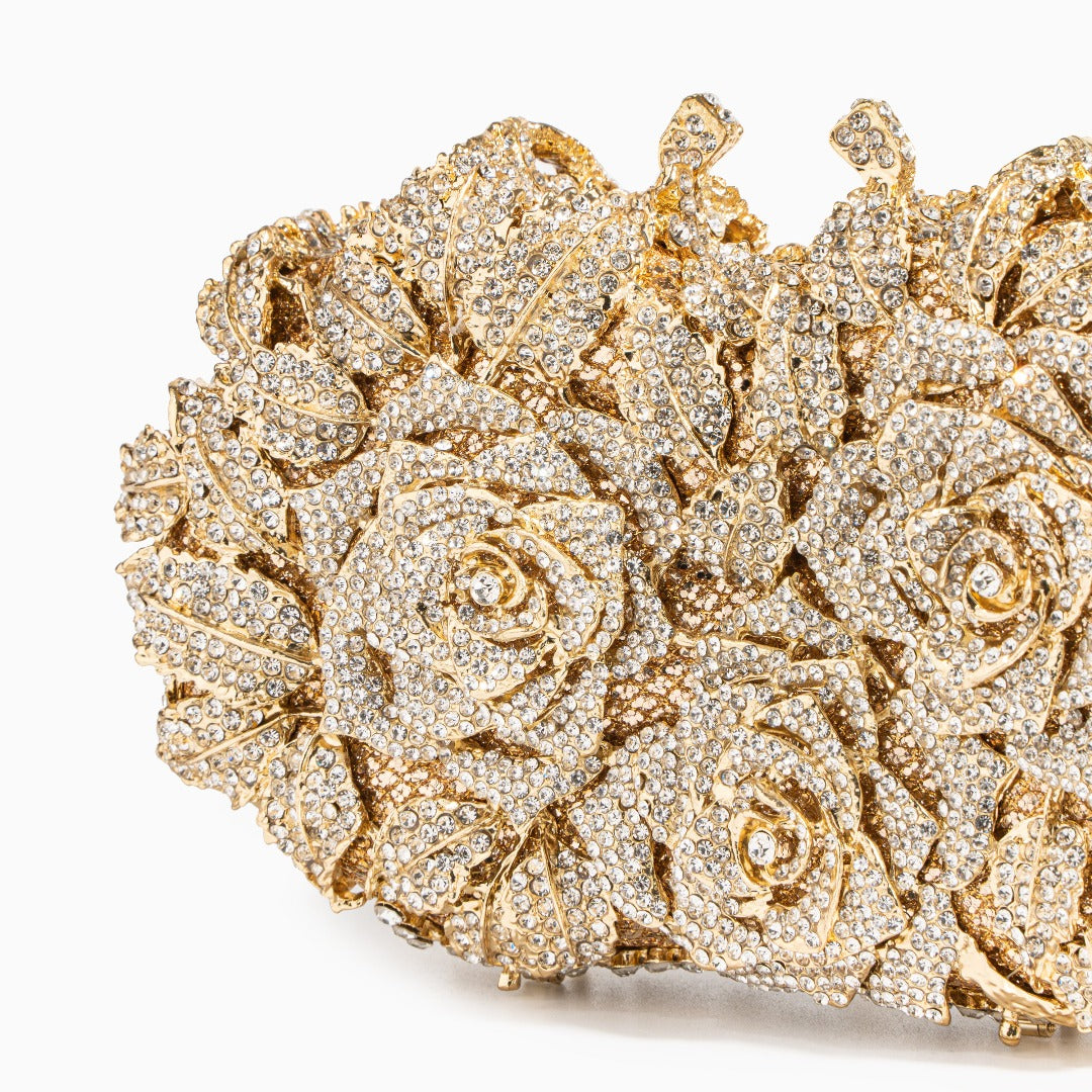 Clutch da sera Cecilia Rose con gioielli di lusso
