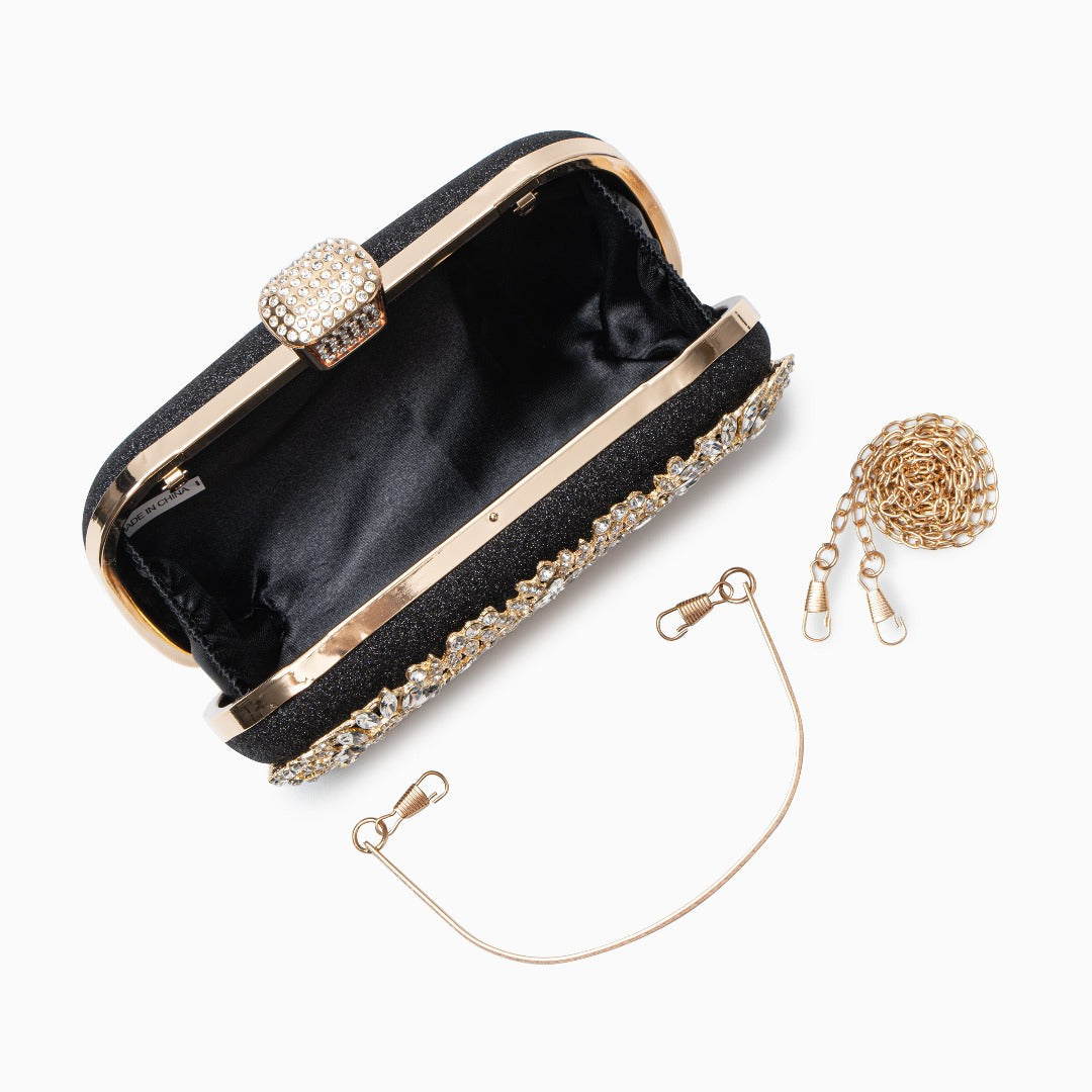 Pochette de soirée en cristal fleur éblouissante