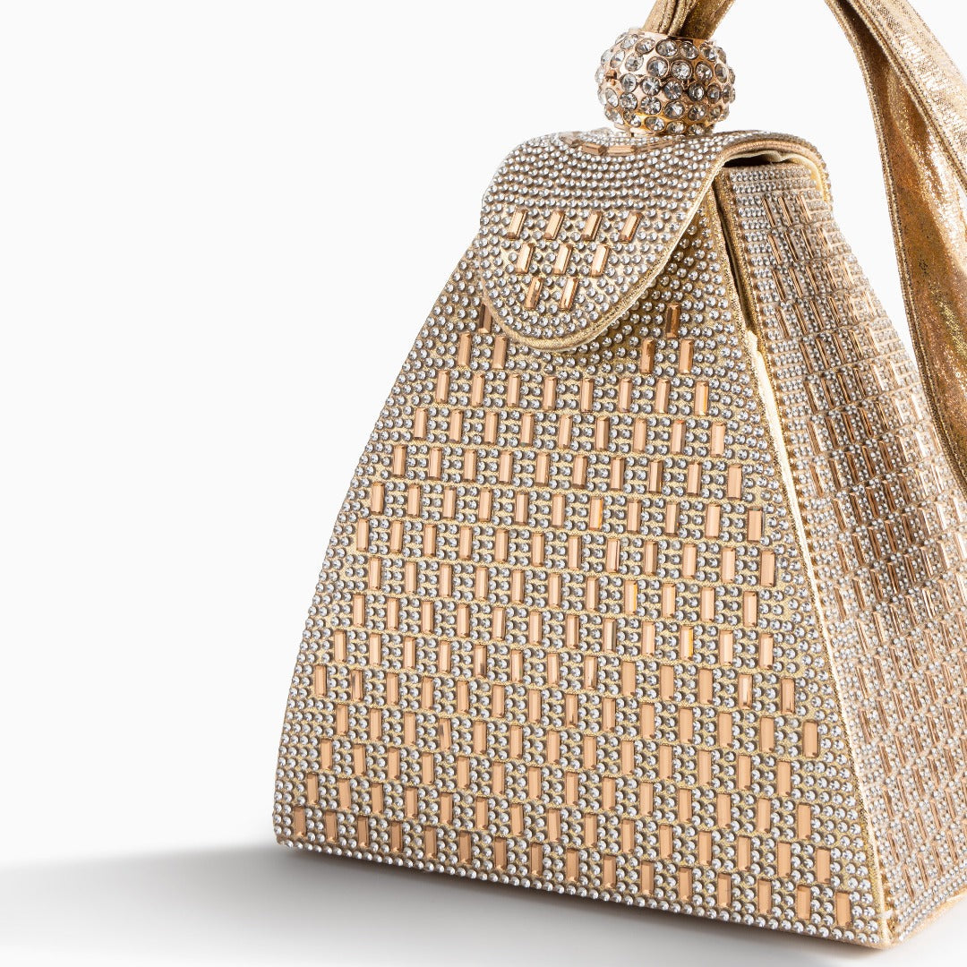 Sac à main de soirée de luxe en cristal chic