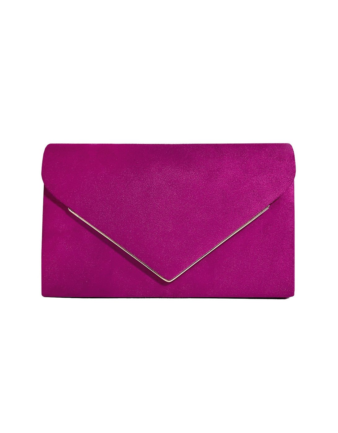 Noctura Suede Velvet Envelope Clutch