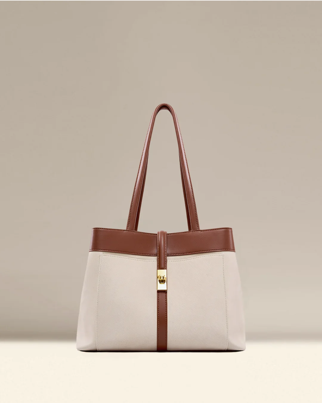 Sac fourre-tout en cuir à blocs de couleurs élégants