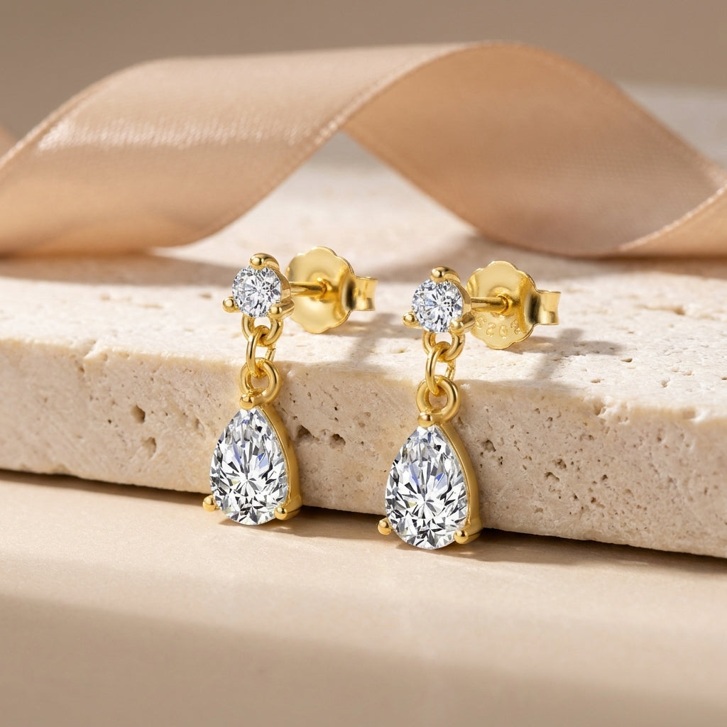 Aurielle Golden Dewdrop Earrings