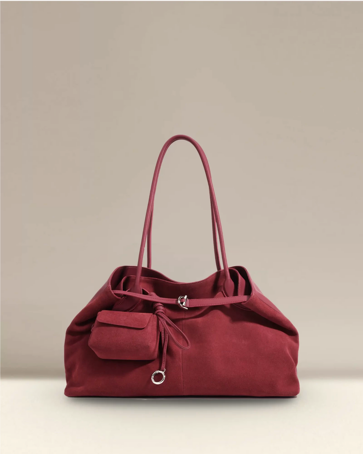 Elegant Vegan Suede Commuter Tote