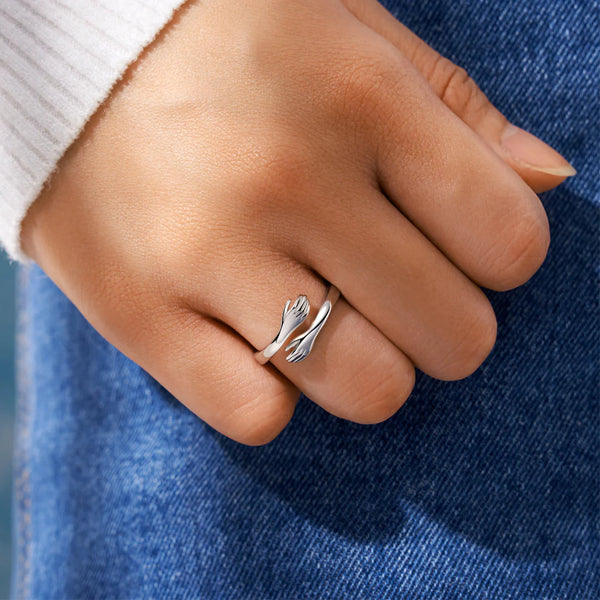 Sterling Silver Hug Ring