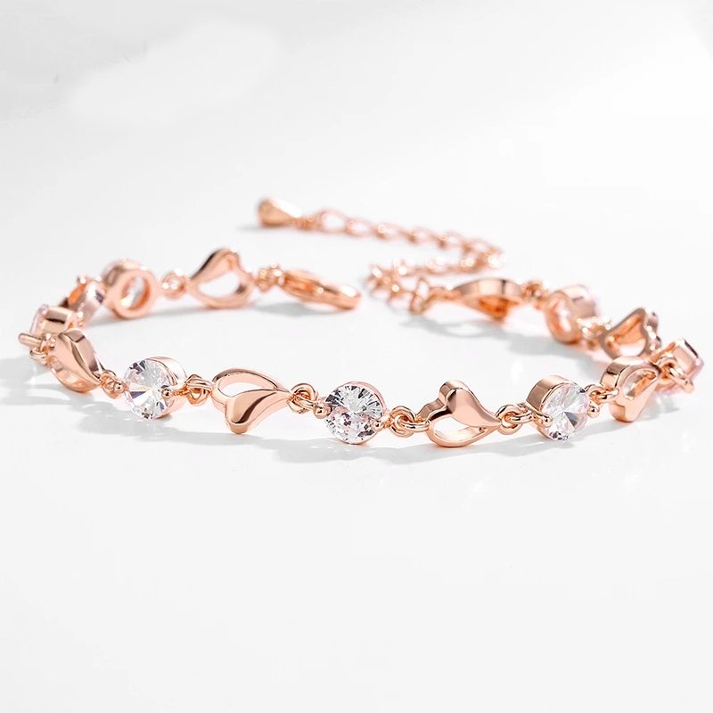 Oval Leaf Crystal Bracelet - UnfoldSerenity