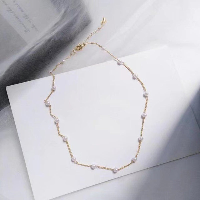 Pearl Choker Necklace - UnfoldSerenity